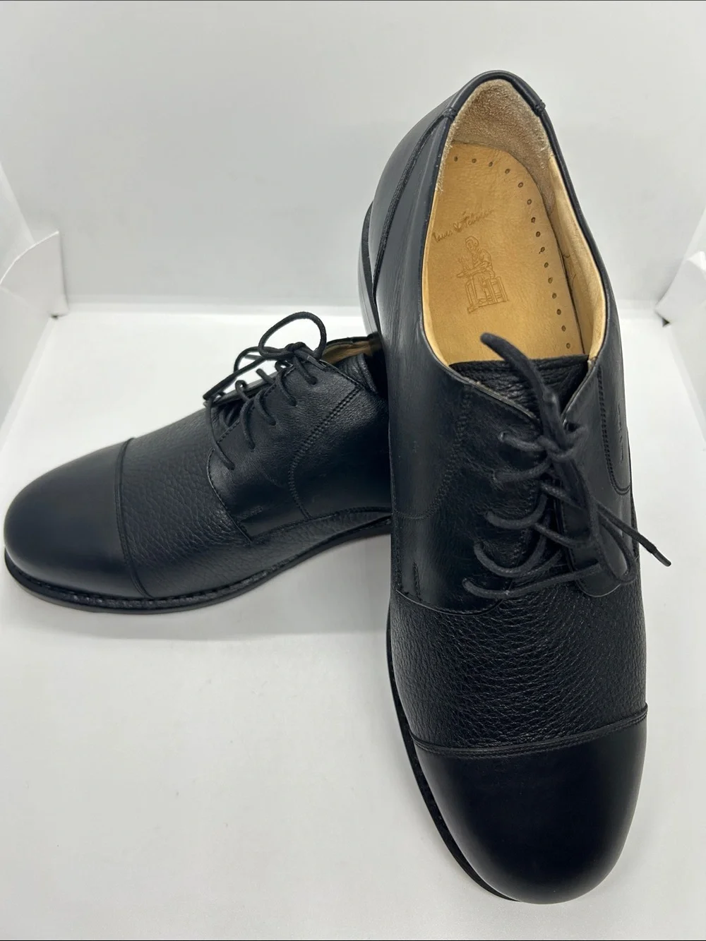 Tauer & Johnson Mens 9 D Americana EX Wellington Derby Dress Shoes Deer Calf